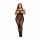 Baci Plus Size - bodystocking cu model, cu secțiune tip plasă pe coapse - negru (XL-XXL)