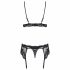 Set lenjerie din dantelă Obsessive 810-SEG-1 (negru) 