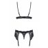 Set lenjerie din dantelă Obsessive 810-SEG-1 (negru)  - L/XL