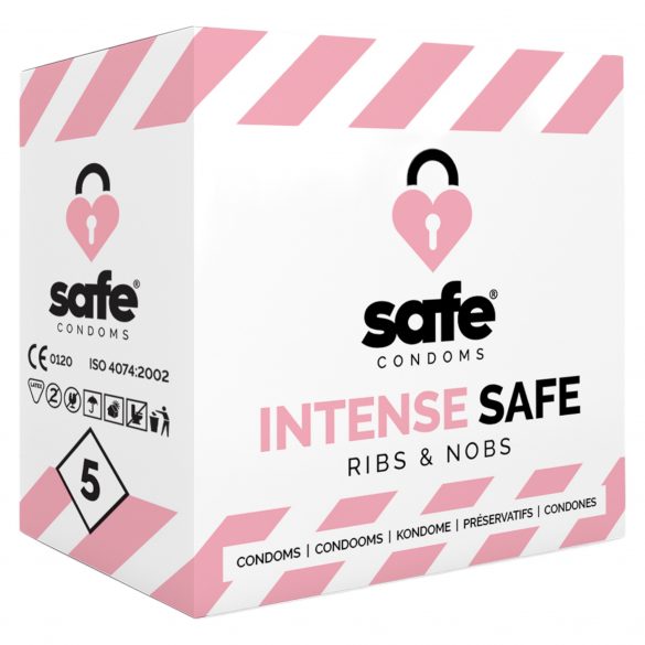 SAFE Intense Sigur - prezervativ texturat (5 buc) 