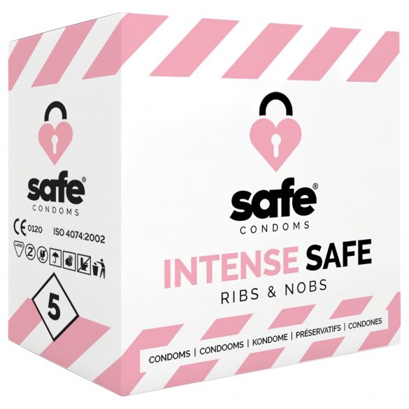 SAFE Intense Sigur - prezervativ texturat (5 buc) 