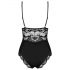 Obsessive 810-TED-1 - body elastic decorat cu dantelă (negru) - L/XL