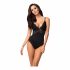 Body elastic decorat cu dantelă Obsessive 810-TED-1 (negru)  - XXL