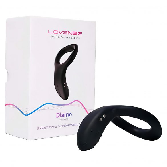 LOVENSE Diamo - inel vibrator inteligent pentru penis (negru) 