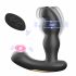 Vibrator anal rotativ cu radio și acumulator Hiross Aixiasia (negru) 