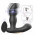 Vibrator anal rotativ cu radio și acumulator Hiross Aixiasia (negru) 